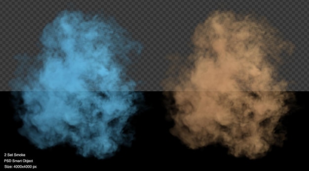 PSD explosión de color humo render 3d aislado