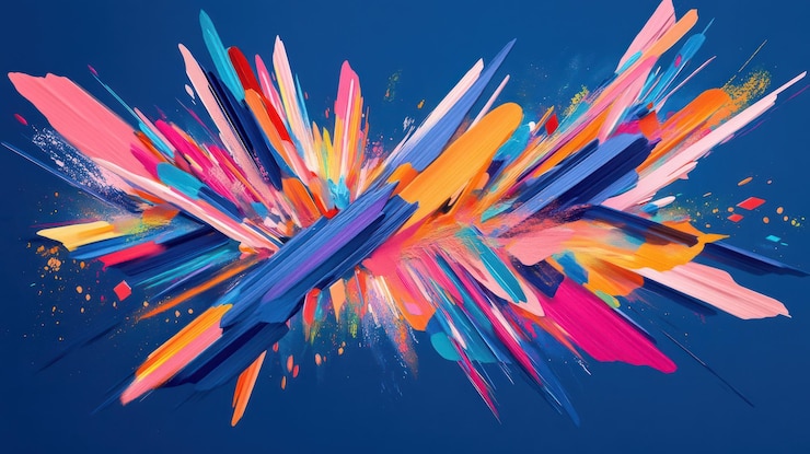 PSD explosión de colores abstractos
