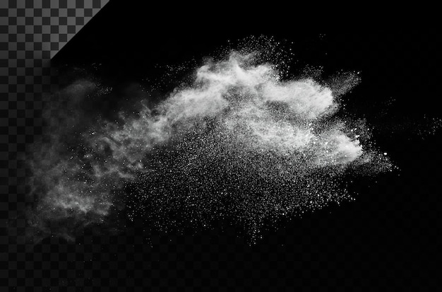 Explosion des weißen Pulvers