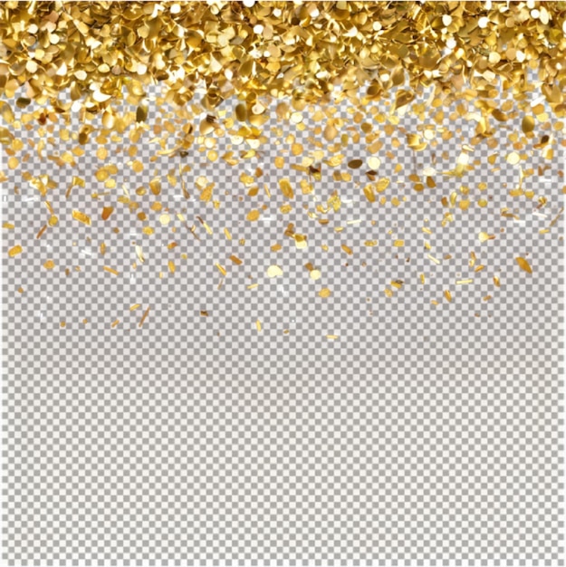 Une explosion d'éclat d'or, des confettis tombant et une magie festive étincelante.