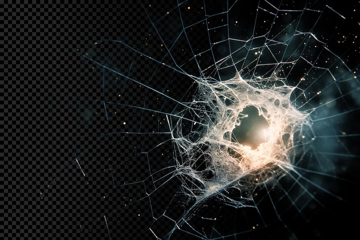 PSD explosión de energía de ciencia ficción abstracta sobre un fondo transparente