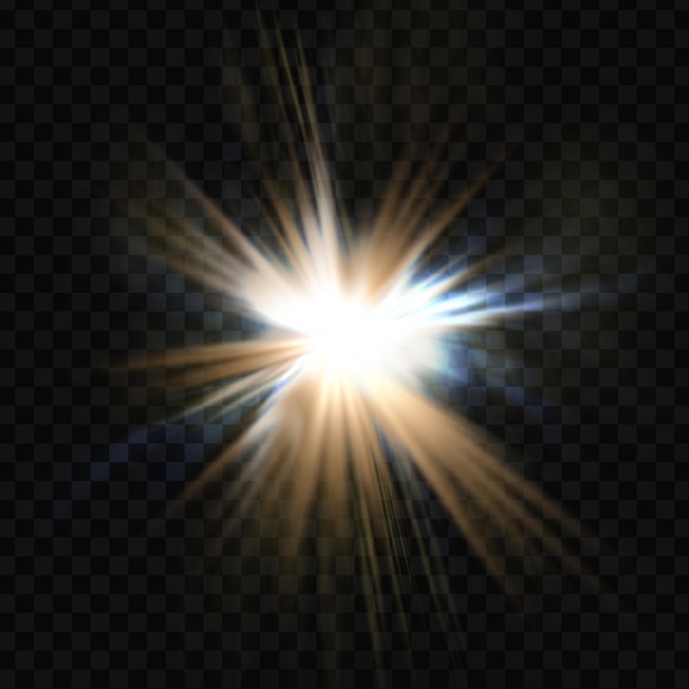 explosión de estallido de luz brillante