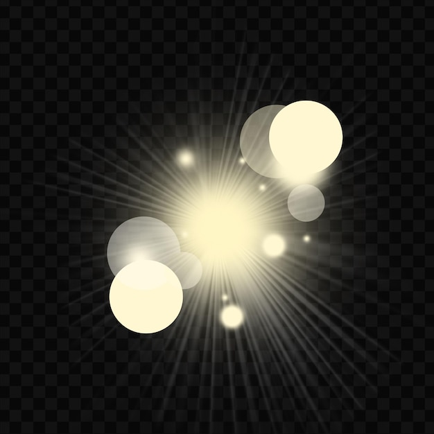 explosión de estallido de luz brillante