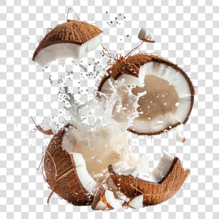 PSD explosión de fondo de alimentos de coco en papua nueva guinea