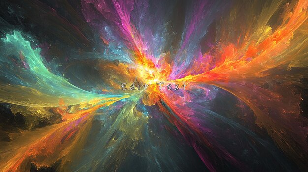 Explosión fractal abstractamente colorida
