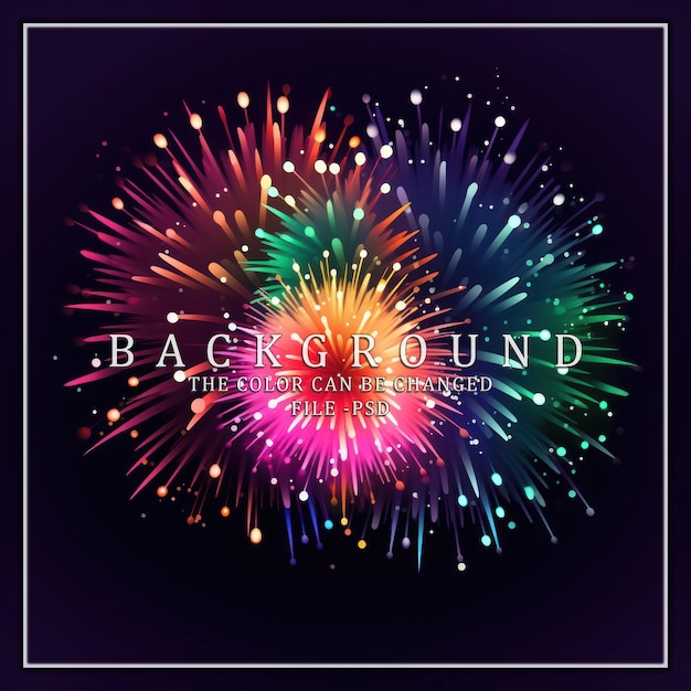 Explosión de fuegos artificiales de colores