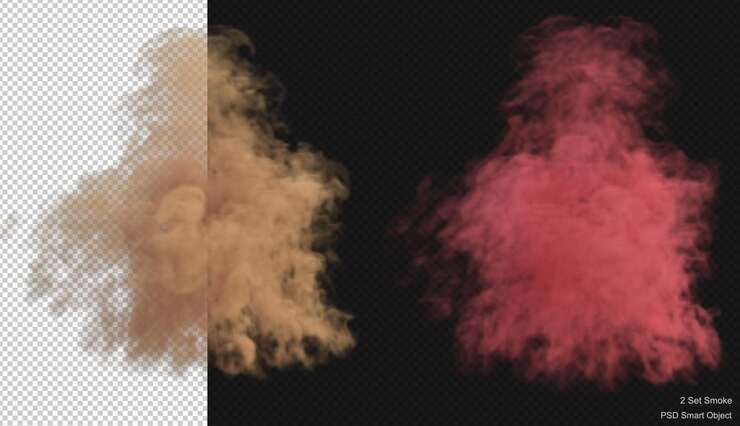PSD explosión de humo render 3d aislado