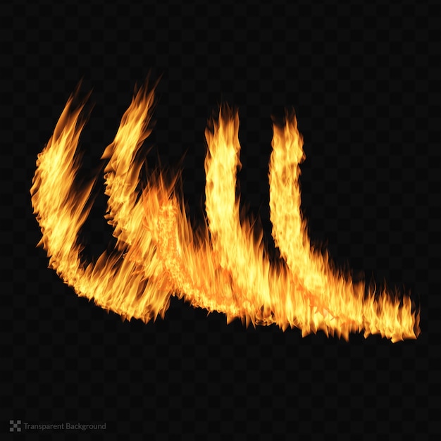 Explosión de llamas de fuego realista