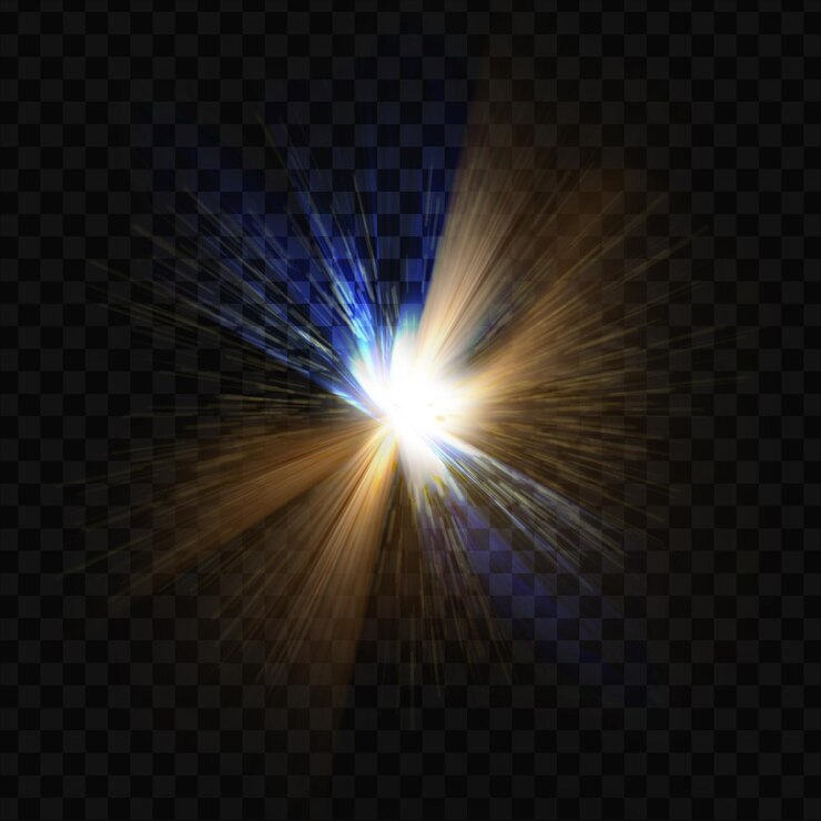 PSD explosión de luz brillante