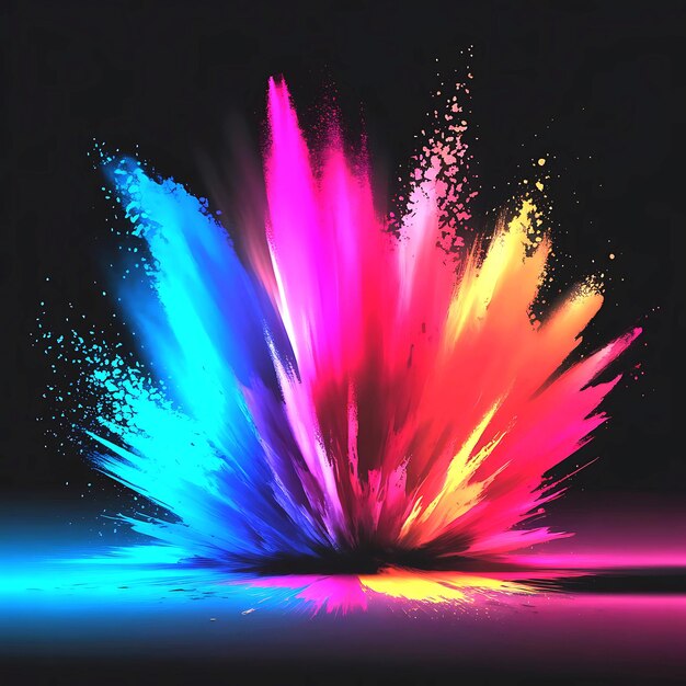 explosión de polvo de color abstracto