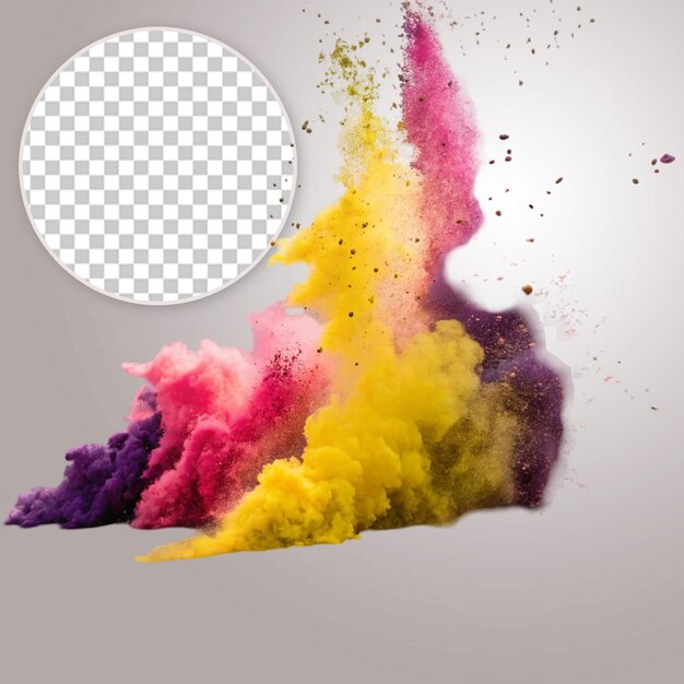 Explosión de polvo de color