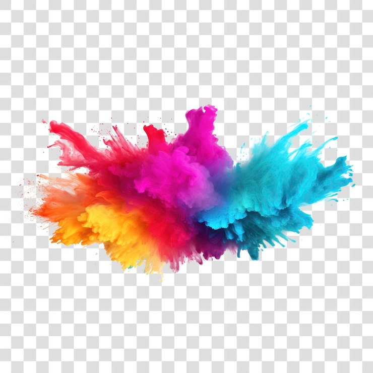 PSD explosión de polvo de colores vibrantes