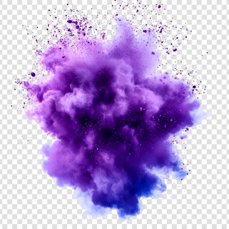 Explosión de pólvora púrpura y azul Diseño de arte abstracto