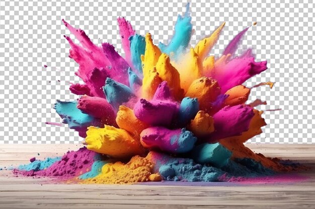 Une Explosion De Poudre Colorée Joyeuse Holi