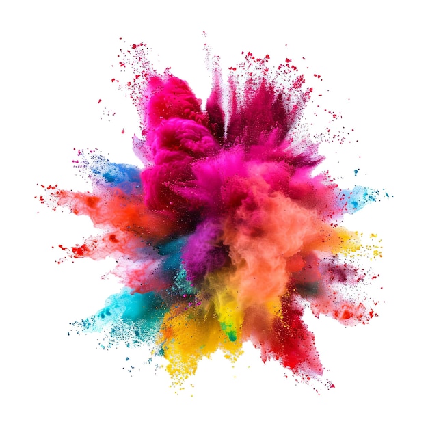 PSD explosion von farbigem pulver macht und kunstkonzept abstrakte farbexplosion