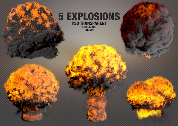 PSD des explosions réalistes