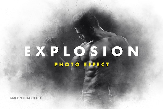 Explosionsfotoeffektschablone