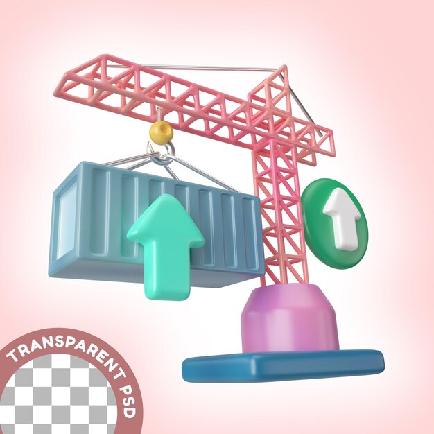 PSD exporter l'icône d'illustration 3d