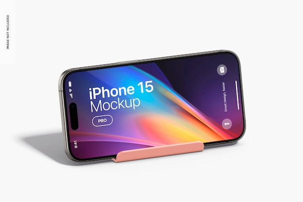 Exposição iPhone 15 Pro Mockup Perspectiva 02