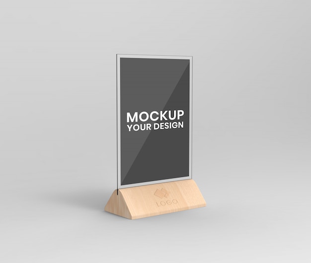Expositor de mesa de madera