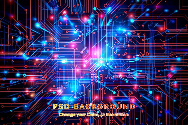 Expresión abstracta de conectividad digital con patrones en forma de circuito