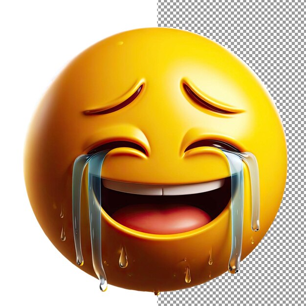 PSD expresión de emoticones 3d aislados en fondo png