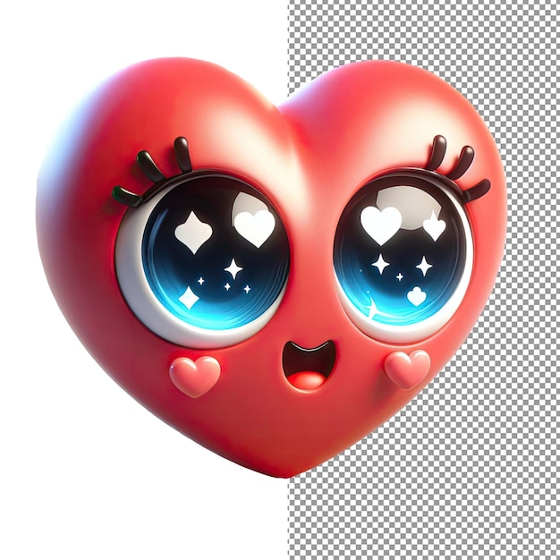 Expresión de emoticones 3d aislados en fondo png