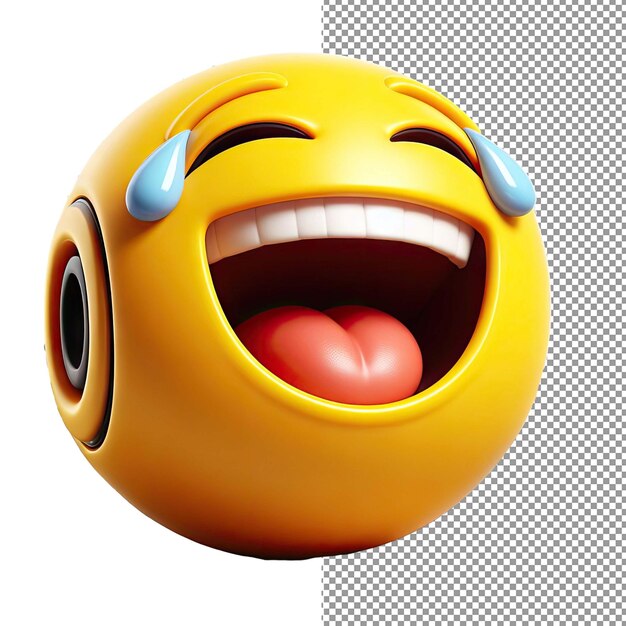 PSD expression elation isolado 3d emoji amarelo face em png background