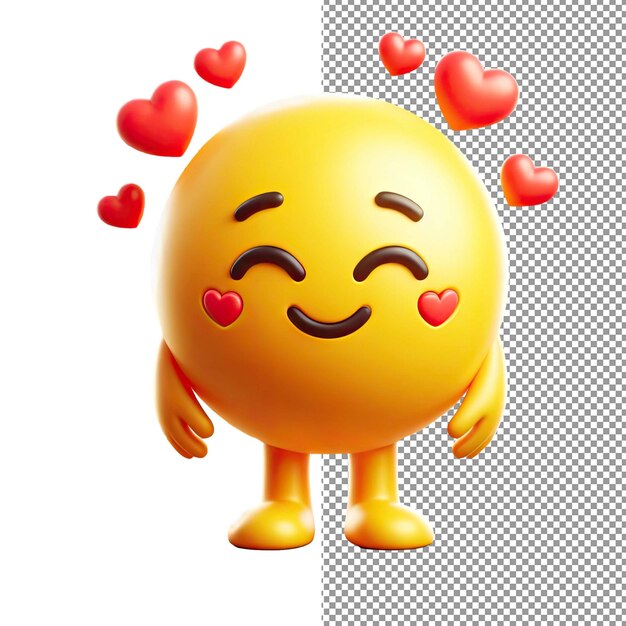 PSD expression elation isolado 3d emoji amarelo face em png background