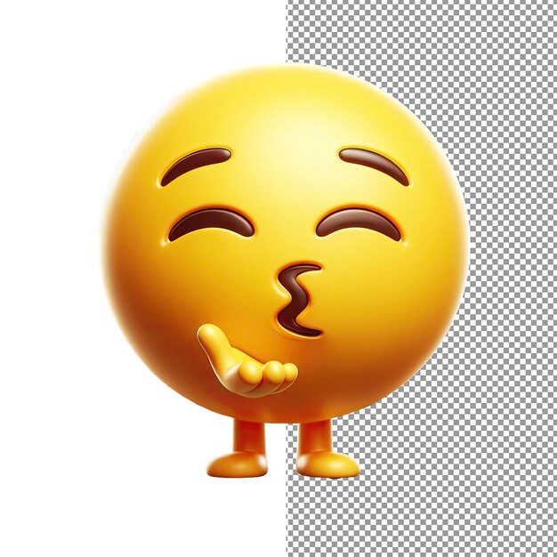 PSD expression elation isolado 3d emoji amarelo face em png background