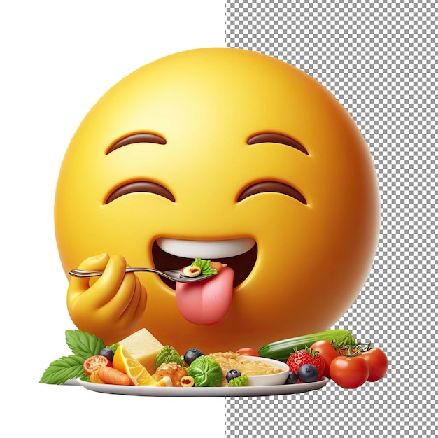 Expression elation isolado 3d emoji amarelo face em png background