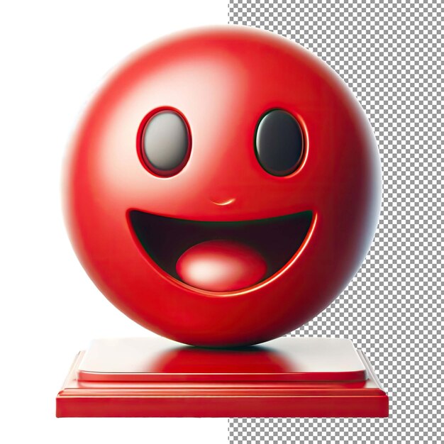 PSD expression elation isolado 3d emoji face em png background