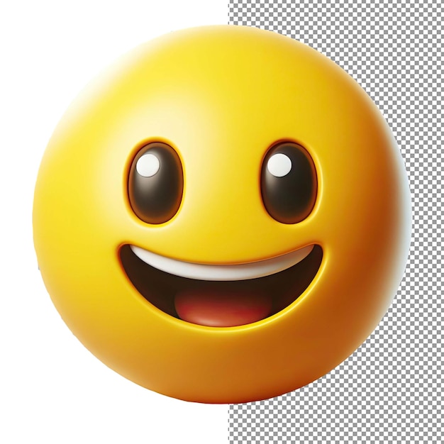 PSD expression elation isolado 3d emoji face em png background