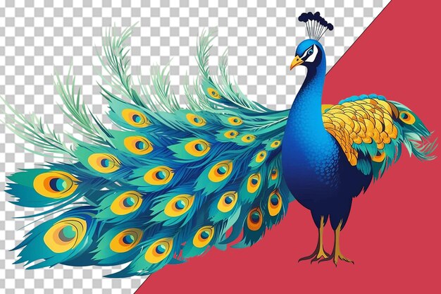 PSD exquisito diseño de plumas de pavo real.