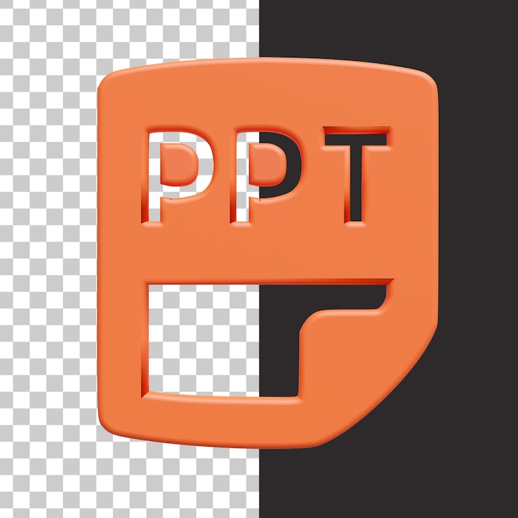 PSD extensión de archivo pptx de computadora de documento de icono 3d psd con procesamiento de fondo transparente