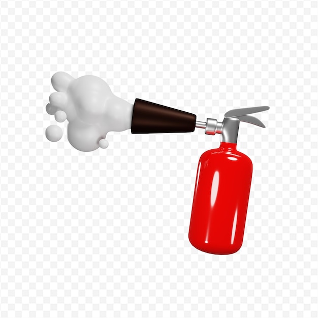 PSD extintor de incêndio 3d vermelho extingue a espuma de incêndio da proteção do bico contra chamas