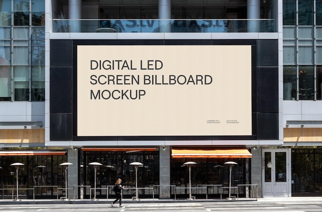 Extra großer digitaler Bildschirm Stadion Billboard Mockup PSD