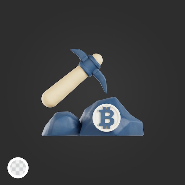 extraction de bitcoins avec une pioche