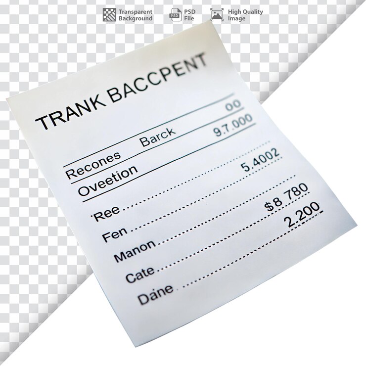 PSD extracto bancario con detalles de la cuenta y las transacciones