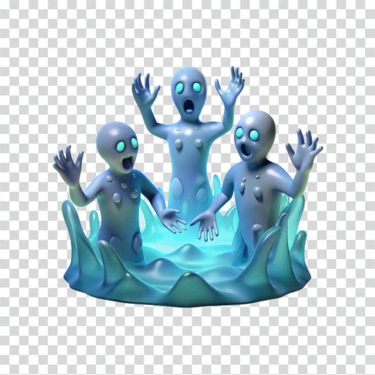 PSD extraterrestres aterrorizados en un charco de goo
