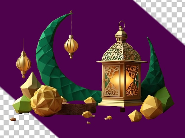 Extravagancia del eid entra en una celebración en 3d