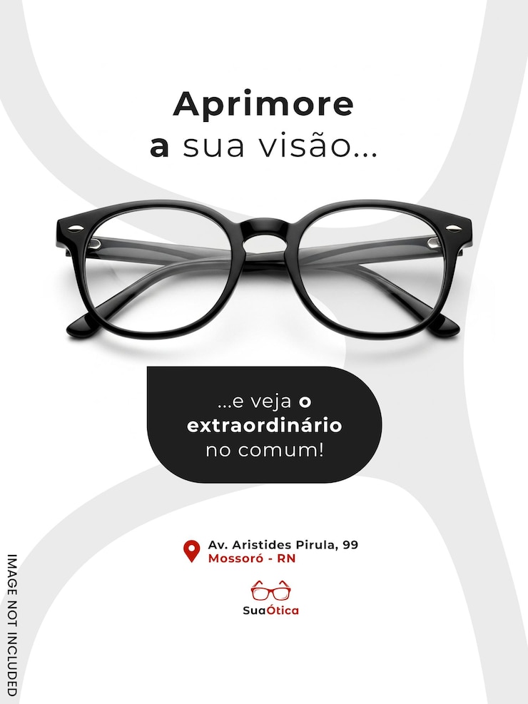 PSD eyeglasses advertisement improve your vision post flyer template editavel