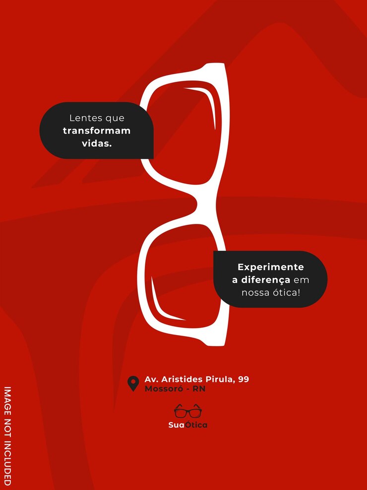 PSD eyeglasses advertisement lenses that transform lives post flyer template editavel