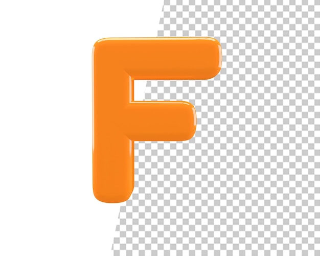 F buchstabe gold 3d rendern