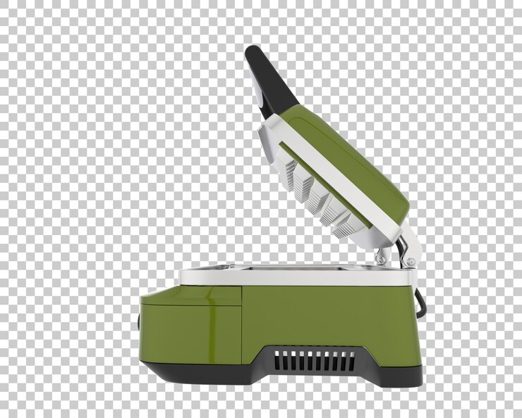 PSD el fabricante de waffles aislado en el fondo de la ilustración de renderización 3d