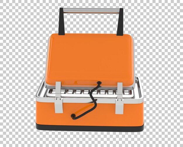 El fabricante de waffles aislado en el fondo de la ilustración de renderización 3D