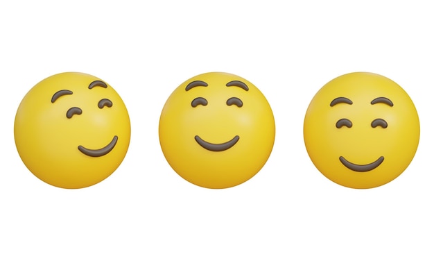faccia sorridente emoji emoticon icona 3D