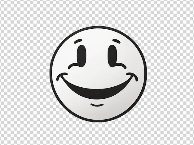 Face Souriante Heureuse Ou Emoticon Icône D'art De Ligne Png Transparente