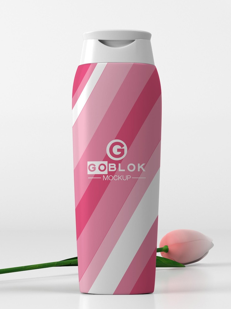 PSD face wash bottle mockup