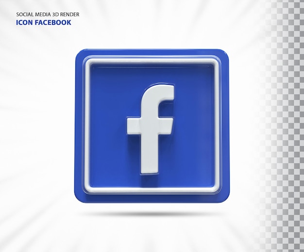 PSD facebook 3d-icon-konzept